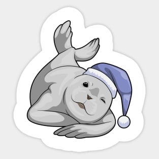 Seal Sleeping Nightcap Sticker